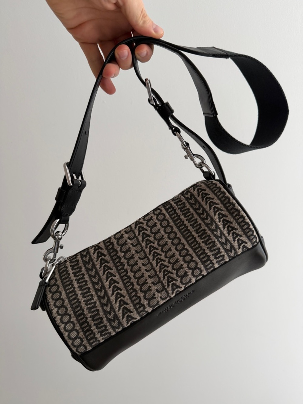 Marc Jacobs Black and Beige Patterned Crossbody Bag